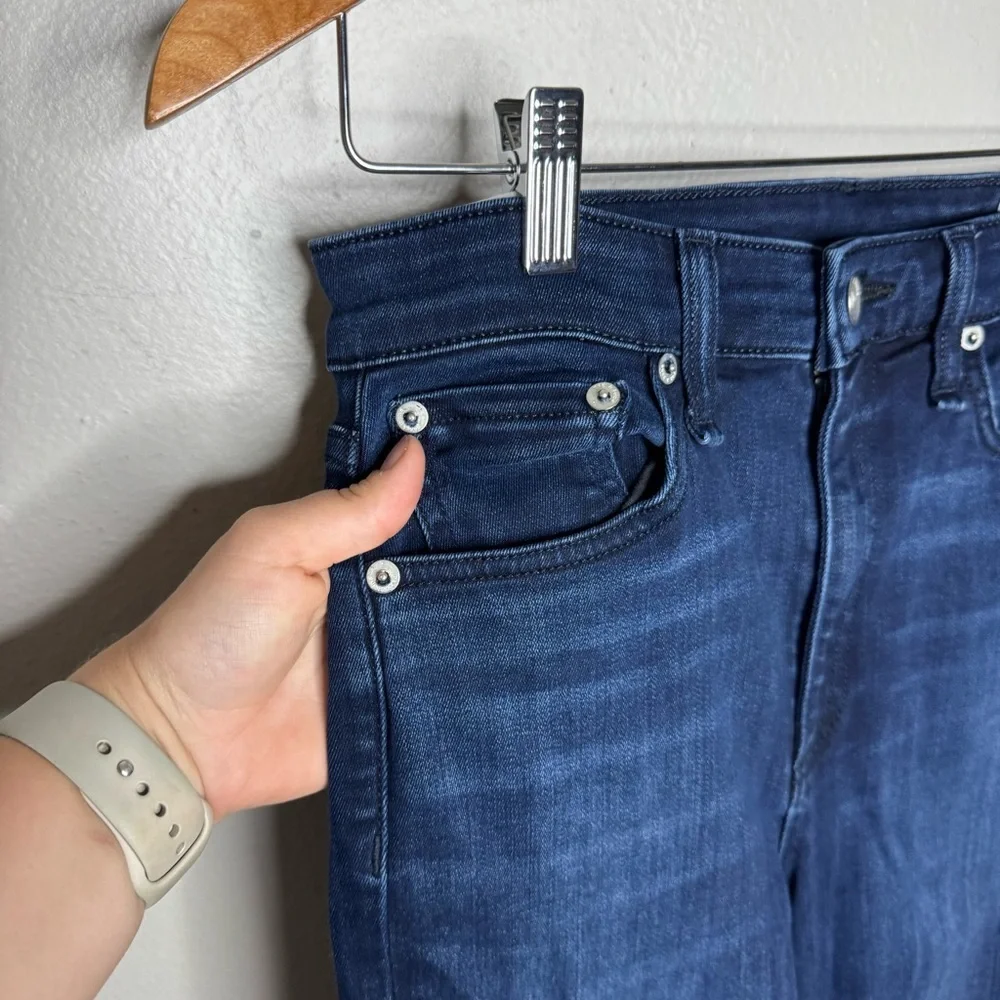 RAG & BONE Nina High-Rise Skinny Jeans Dark Wash New Gate Blue